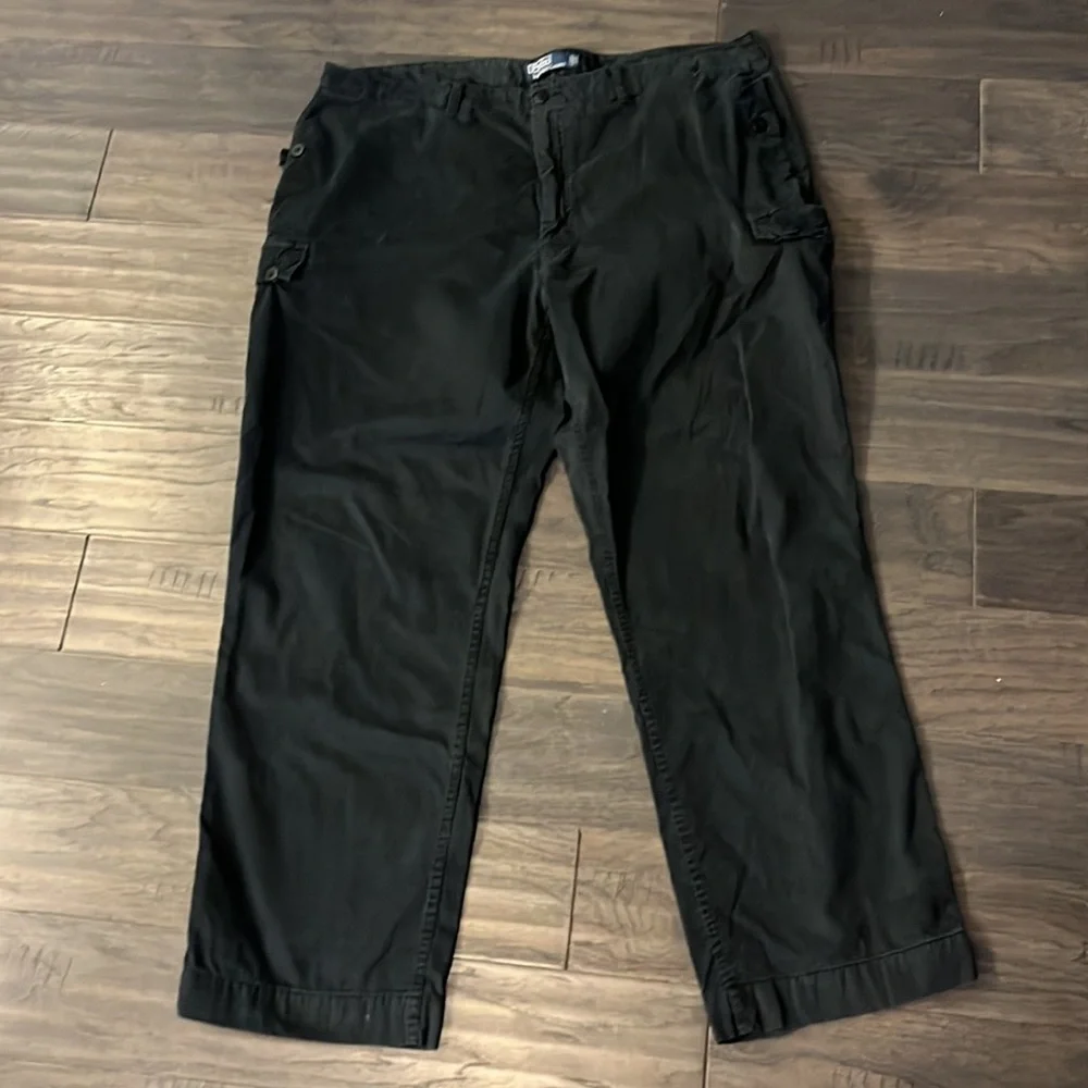 Polo Ralph Lauren Cargo Pants Mens Size 42x32 vintage black chino pockets